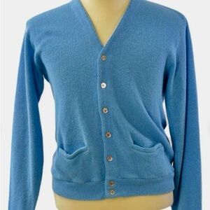 1960’s Sears Men's Sky Blue Cardigan Sweater